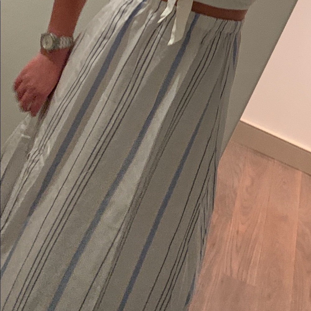 Clayton Blue and White maxi skirt